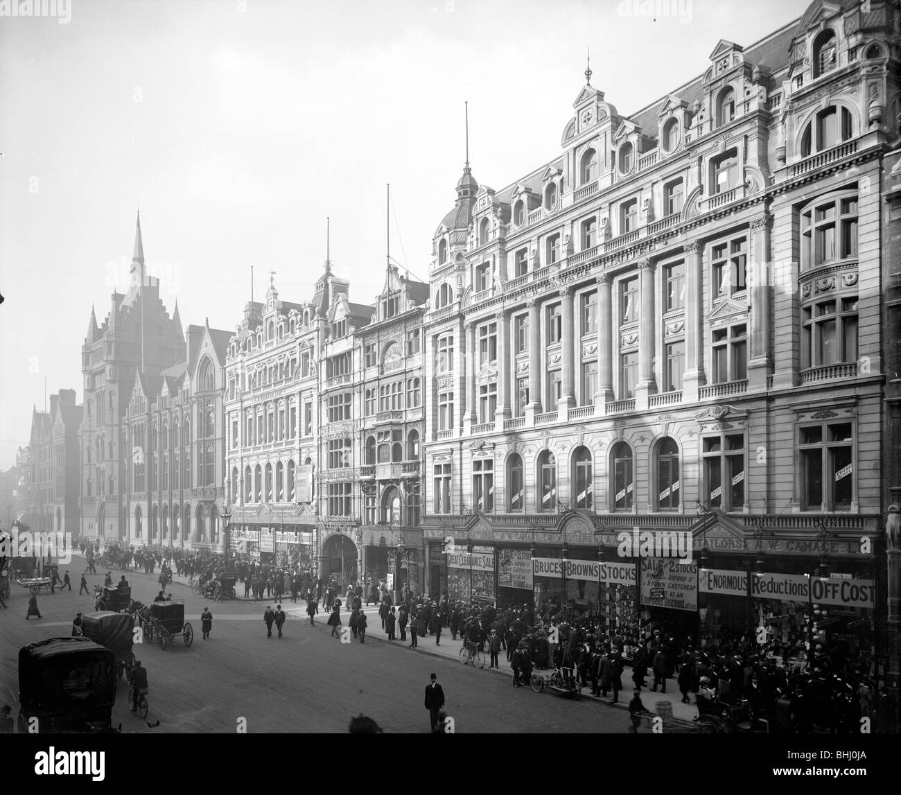 Gamages Department Store and the Prudential Building, Holborn, London, 1907. Artist: Bedford Lemere and Company Stock Photo