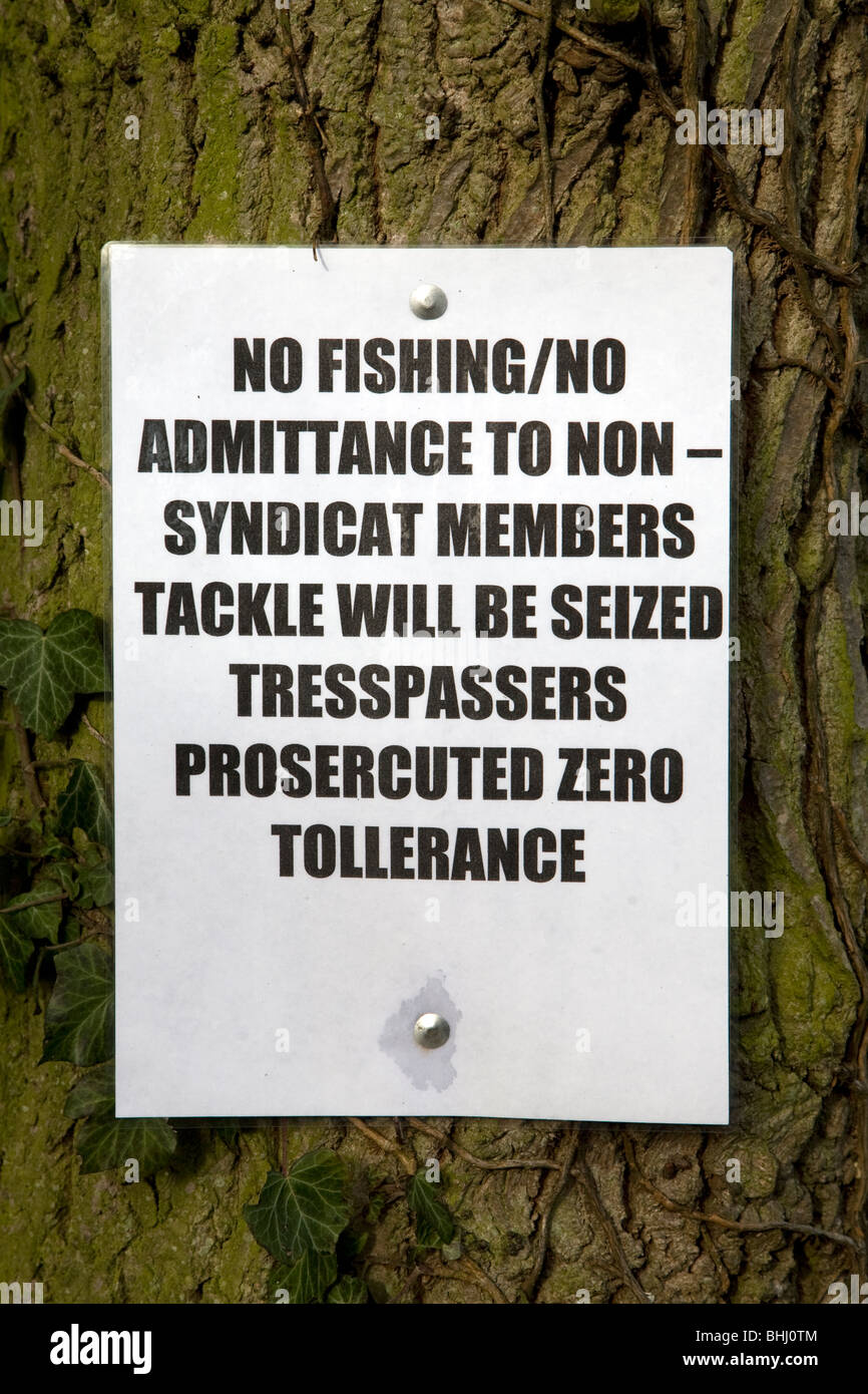 Notice sign with many misspellings Stock Photo