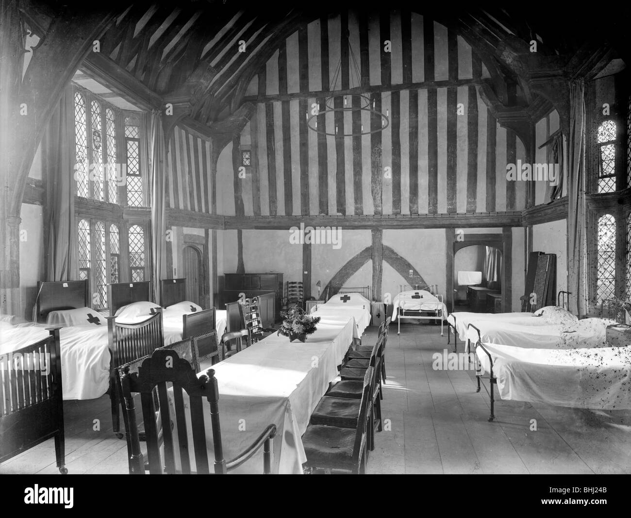 Ward in the Great Hall, Great Dixter, East Sussex, 1915. Artist: Nathaniel Lloyd Stock Photo