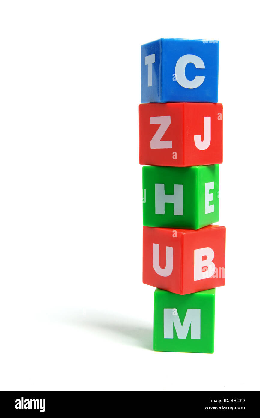 Stack of Alphabet Cubes Stock Photo - Alamy