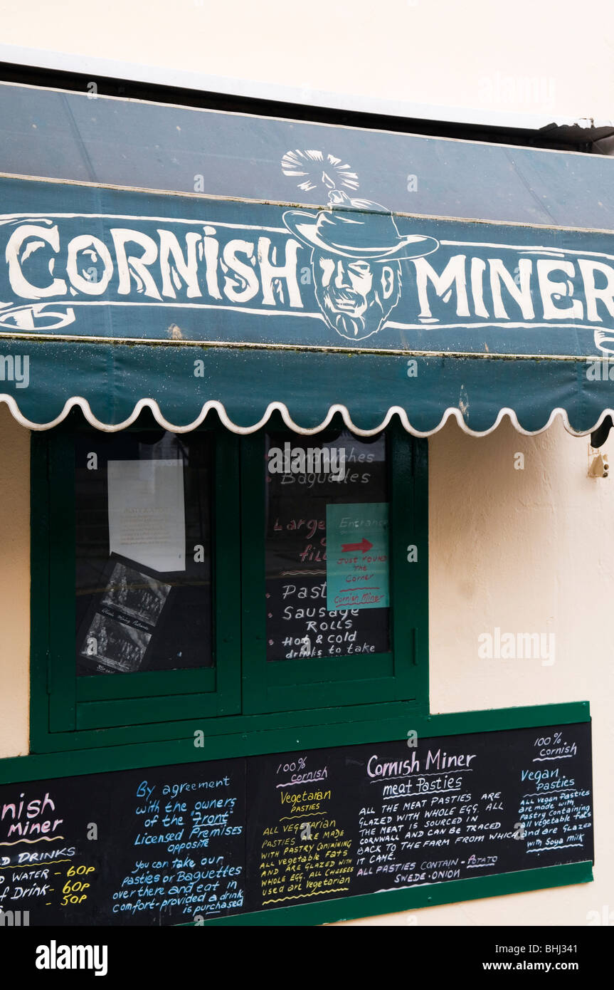 'Cornish Miner' restaurant in Falmouth town,Cornwall England UK Stock Photo