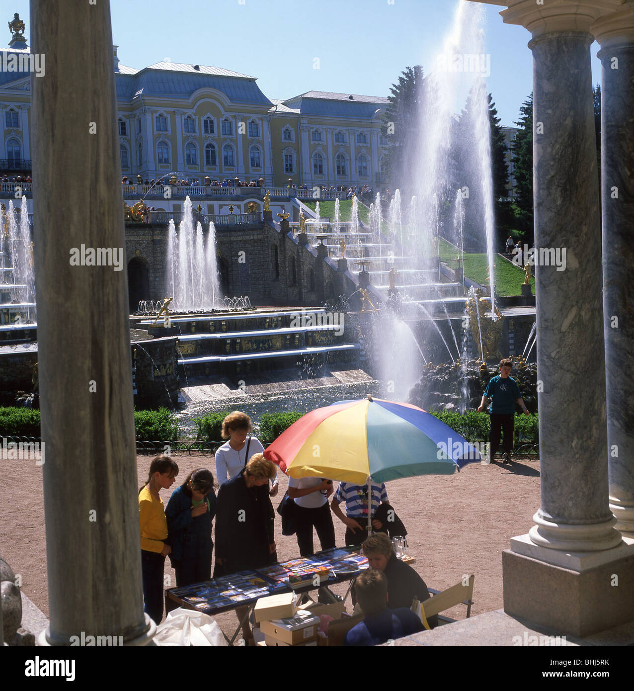 The Great Palace, Peterhof, Saint Petersburg, Northwestern Region, Russia Stock Photo