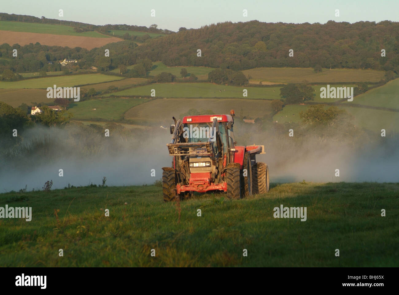 Lime spreading Stock Photo Alamy