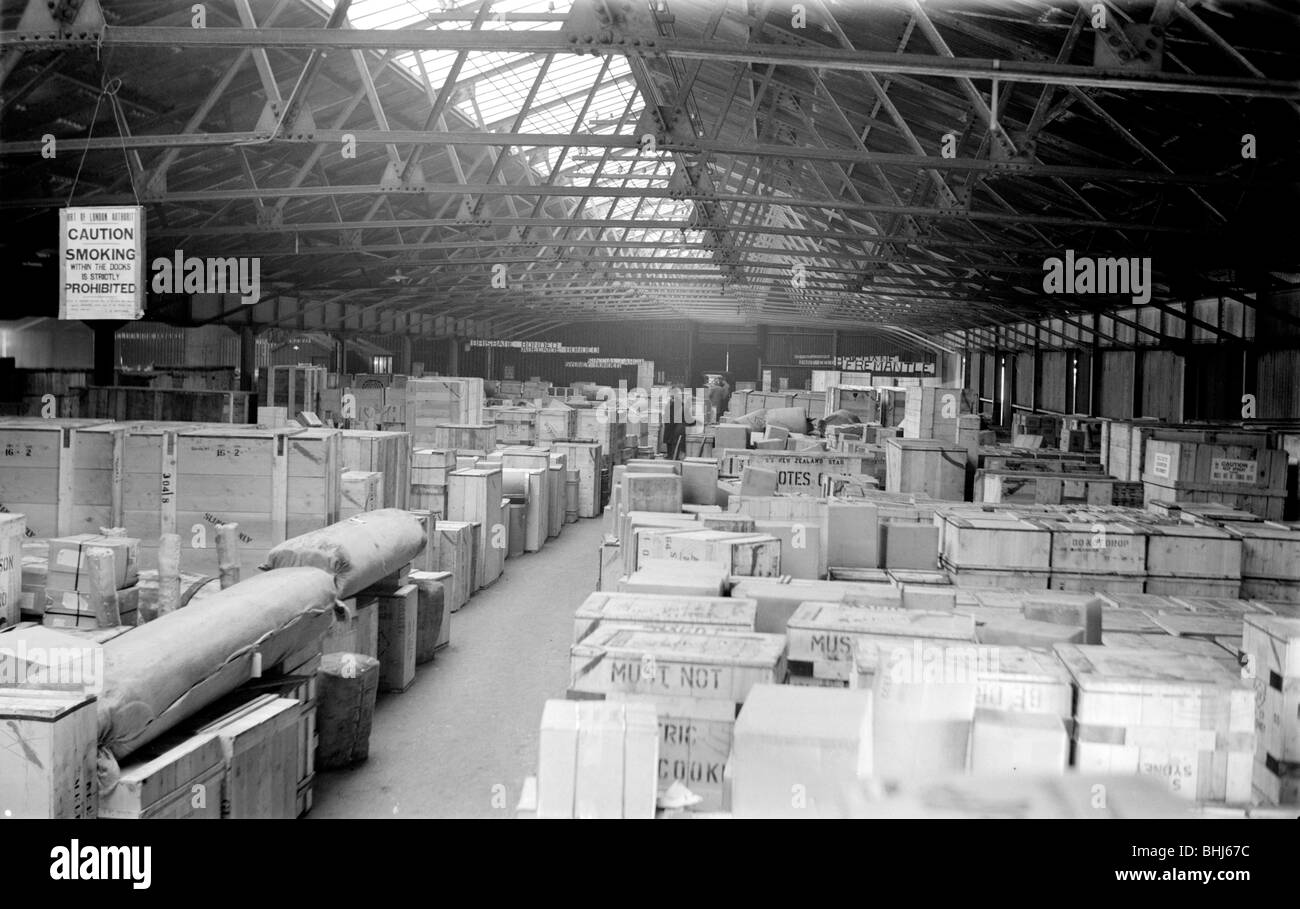 A transit shed at King George V Dock, London, c1945-c1965. Artist: SW Rawlings Stock Photo