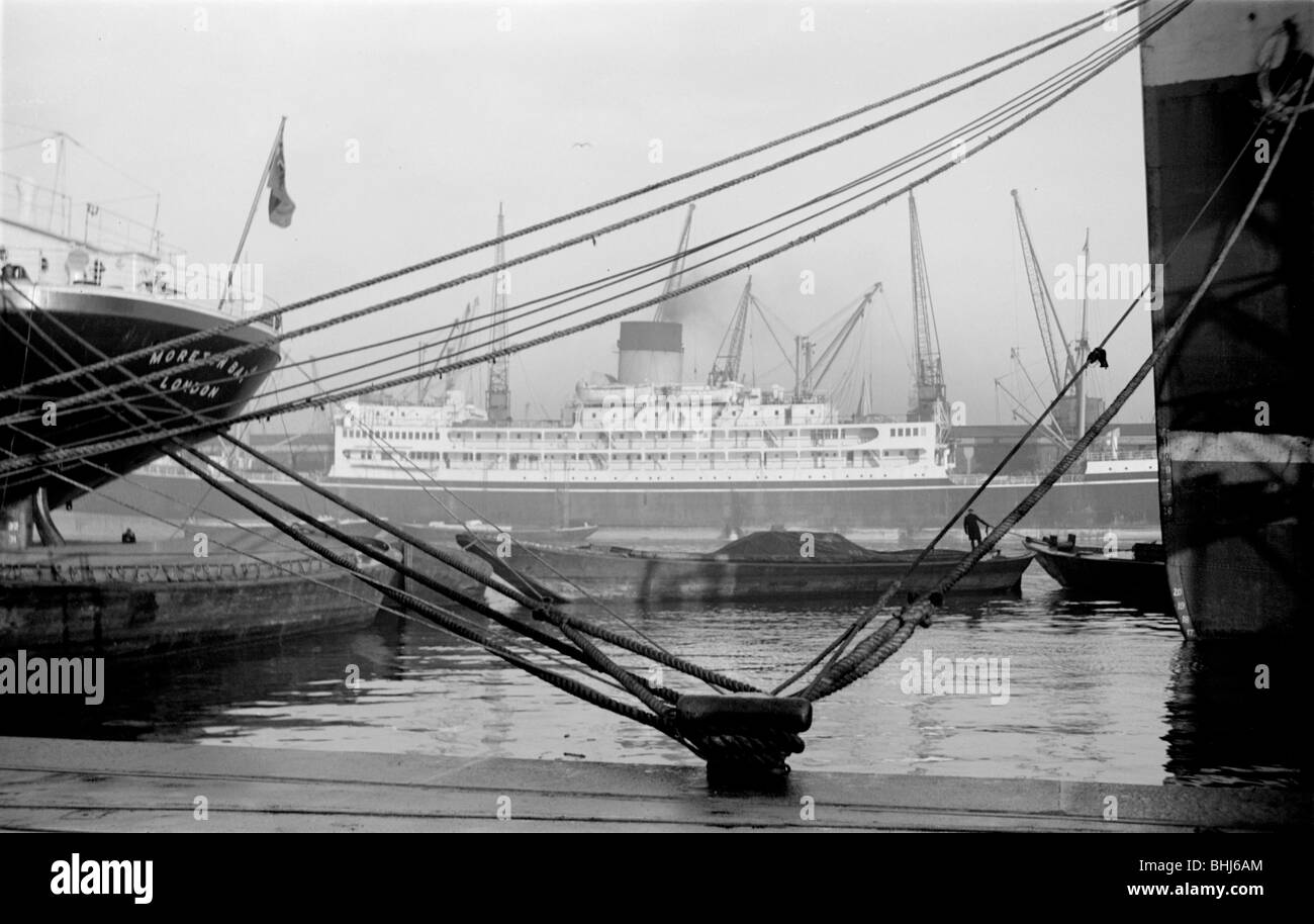 Shipping in the King George V Dock, Canning Town, London, c1945-c1965.  Artist: SW Rawlings Stock Photo