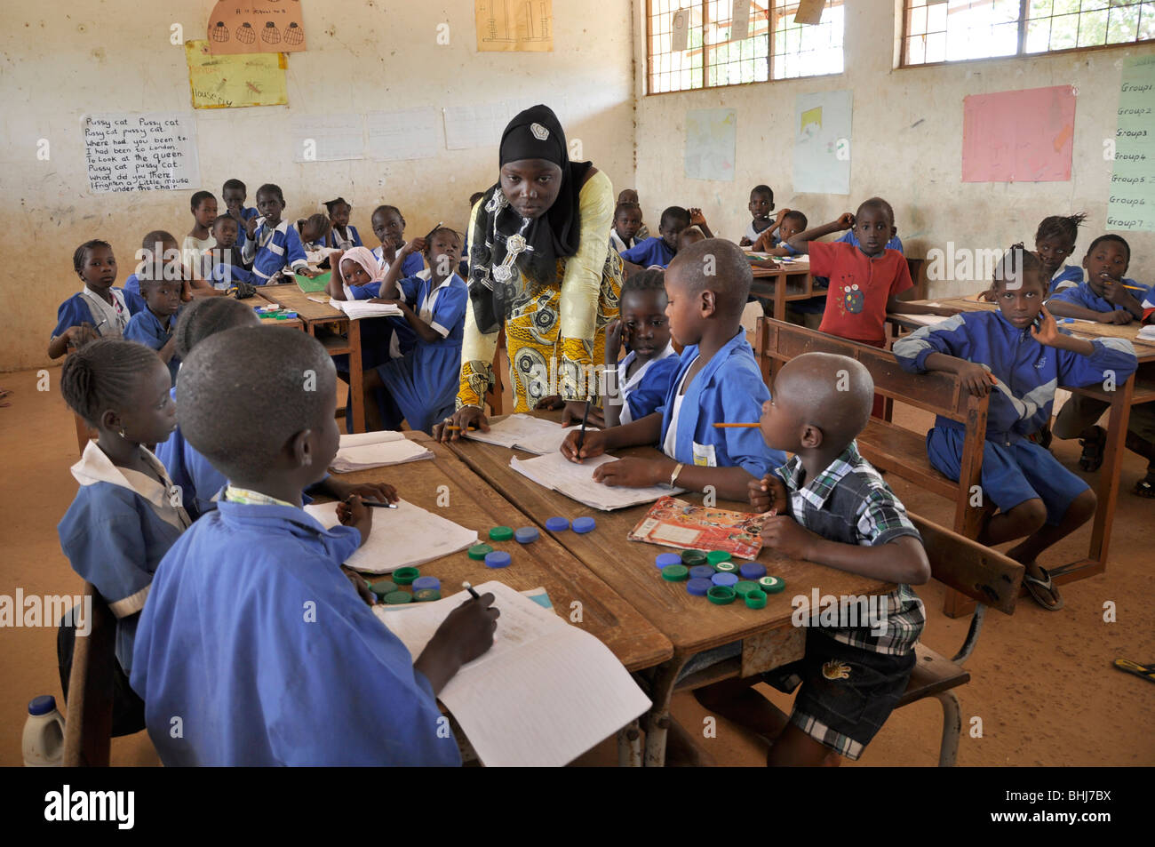 Primary school in a village in The Gambia Stock Photo Alamy