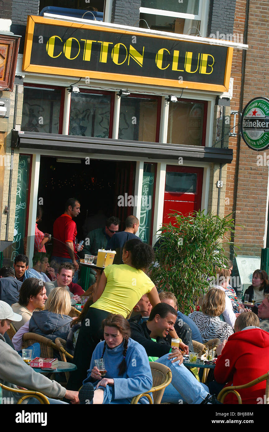 COTTON CLUB' CAFE ON NIEUWMARKT SQUARE, AMSTERDAM, NETHERLANDS Stock Photo  - Alamy