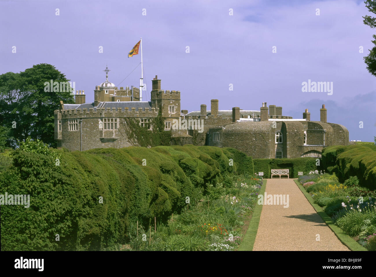 Yew Walk at Walmer Castle, Deal, Kent, 1998. Artist: J Bailey Stock Photo