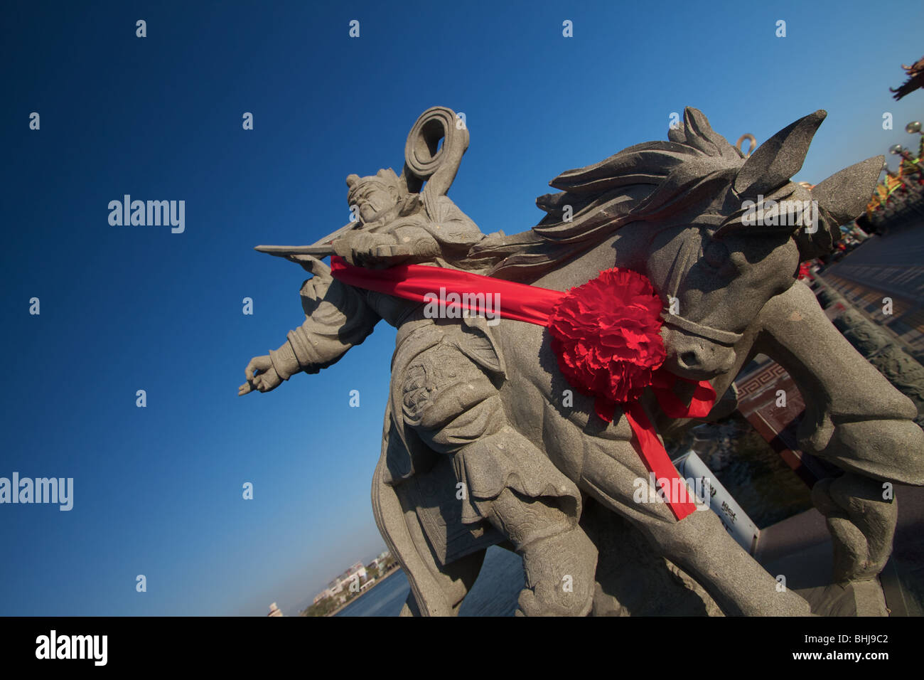 temple on the kaohsiung lotus pond Stock Photo - Alamy