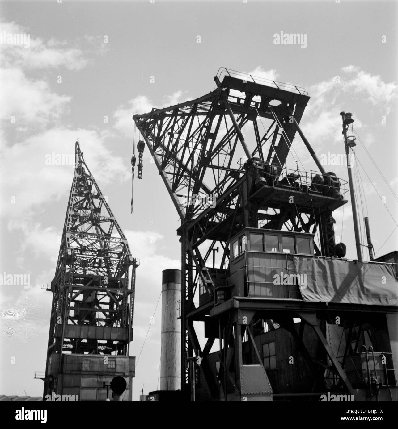 Cranes in London docks, c1945-c1965. Artist: SW Rawlings Stock Photo