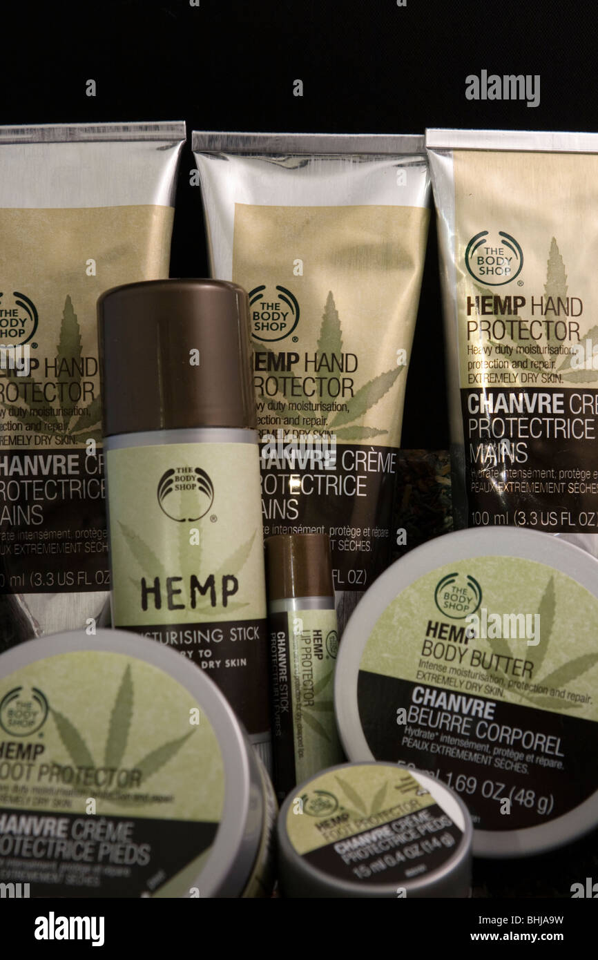 The Body Shop hemp products Stock Photo - Alamy