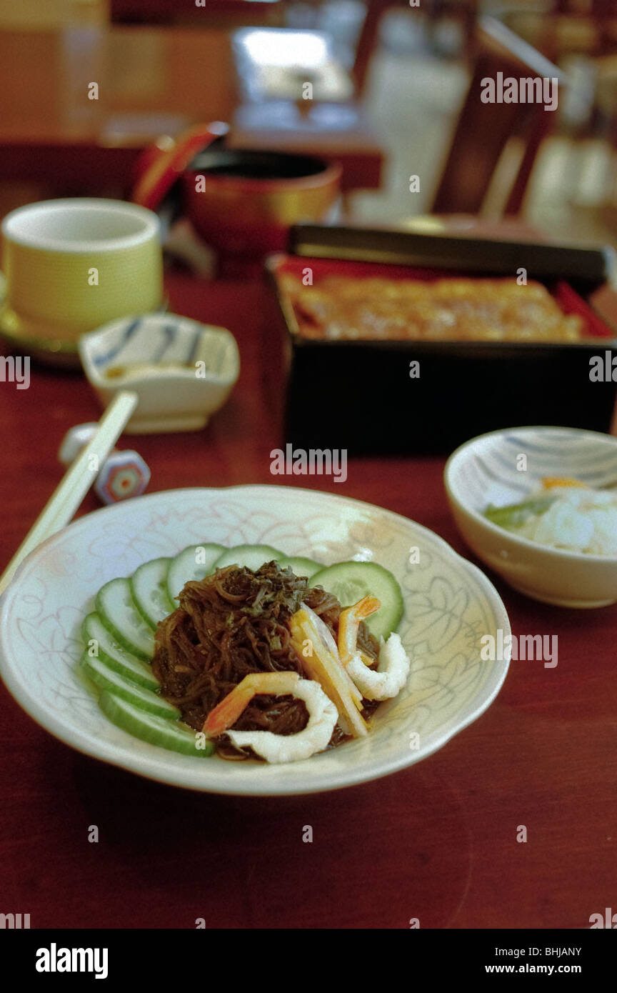 PARIS, France Japanese Restaurants, Close up, Plate of Fish Dish "Kabayaki" , in Nodaiwa