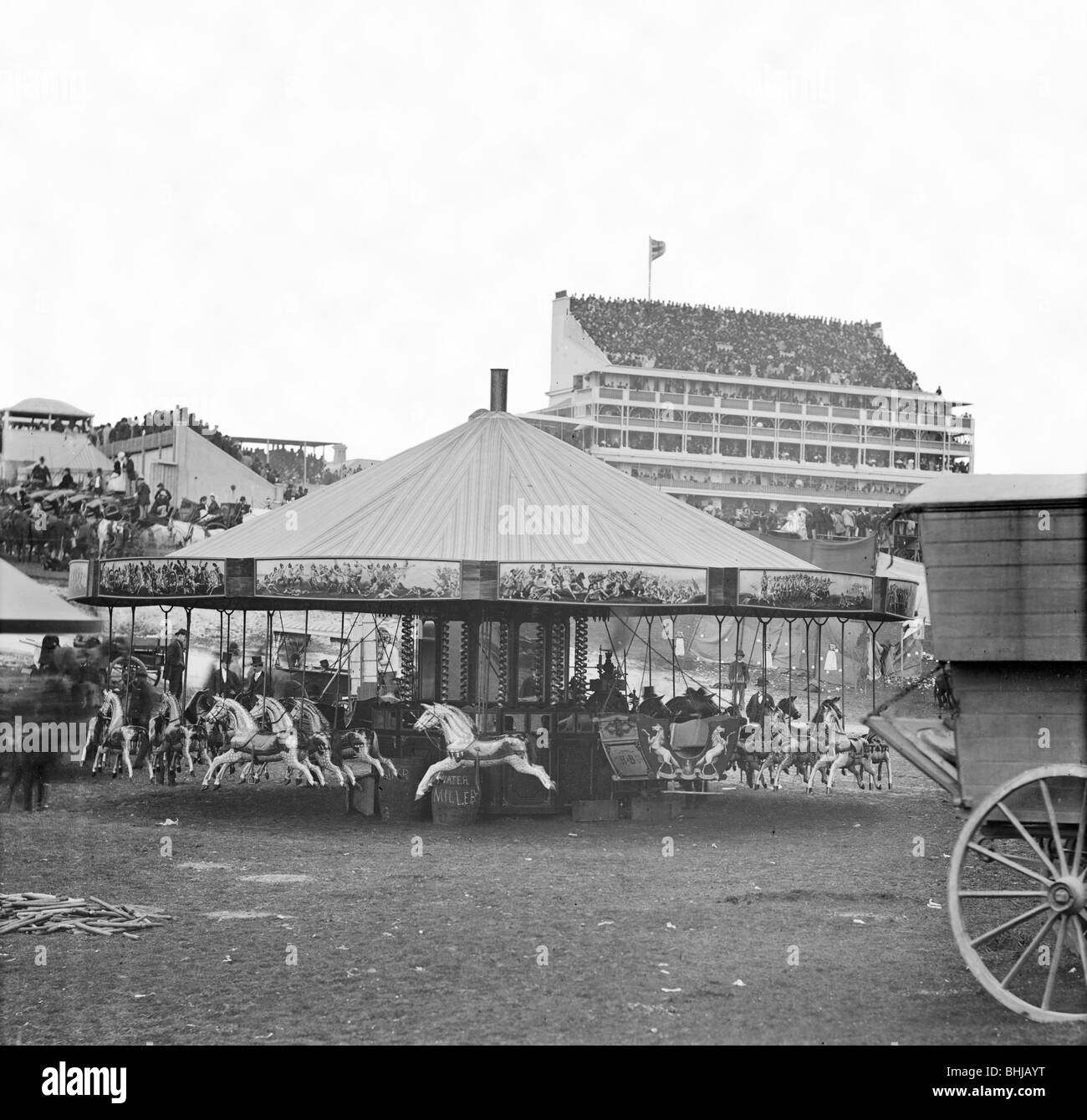 Epsom Racecourse, Surrey, c1870-c1900. Artist: York & Son Stock Photo