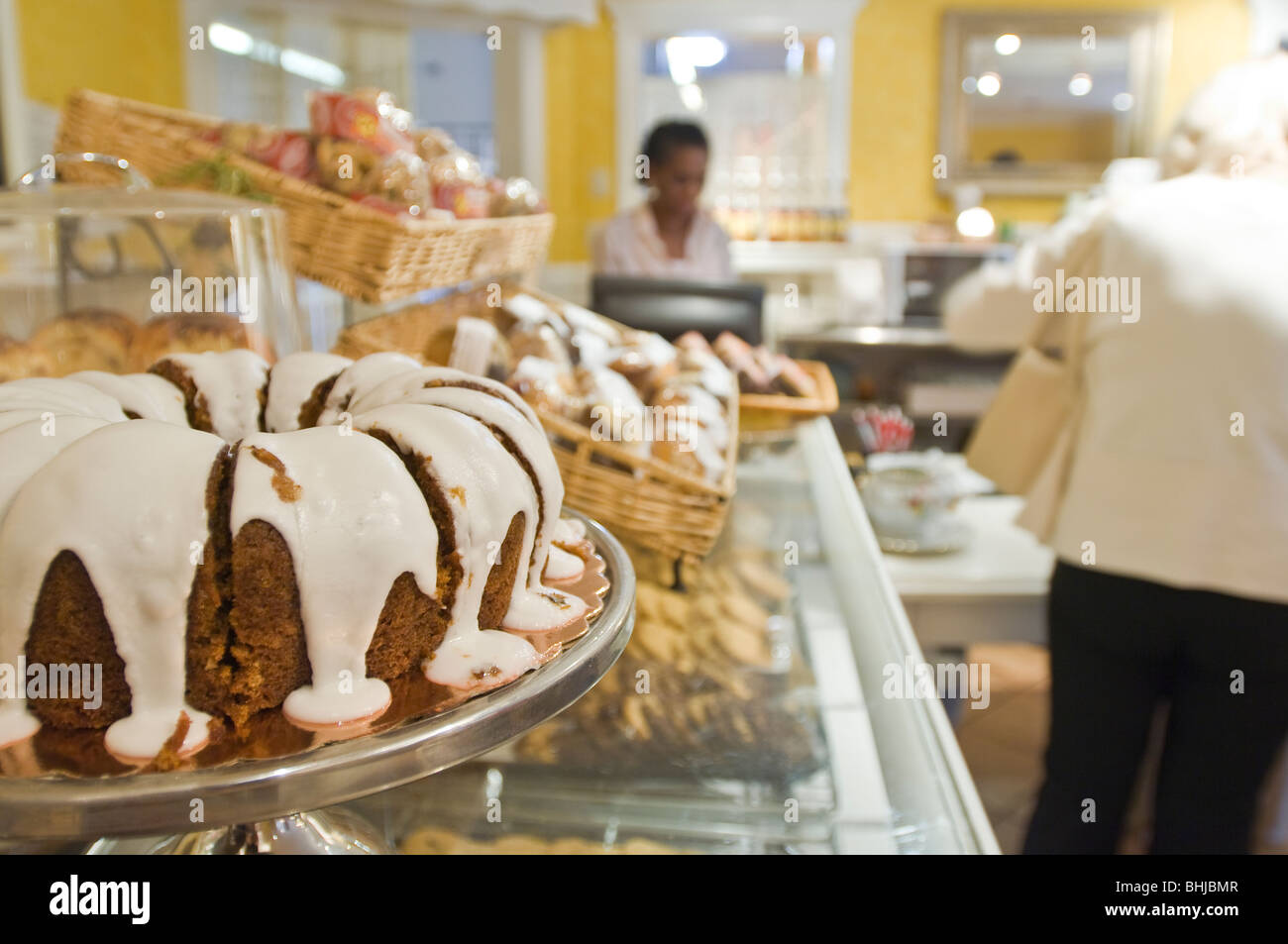 Cake at the Chocolate Maven Bakery and Cafe Santa Fe, New Mexico Stock