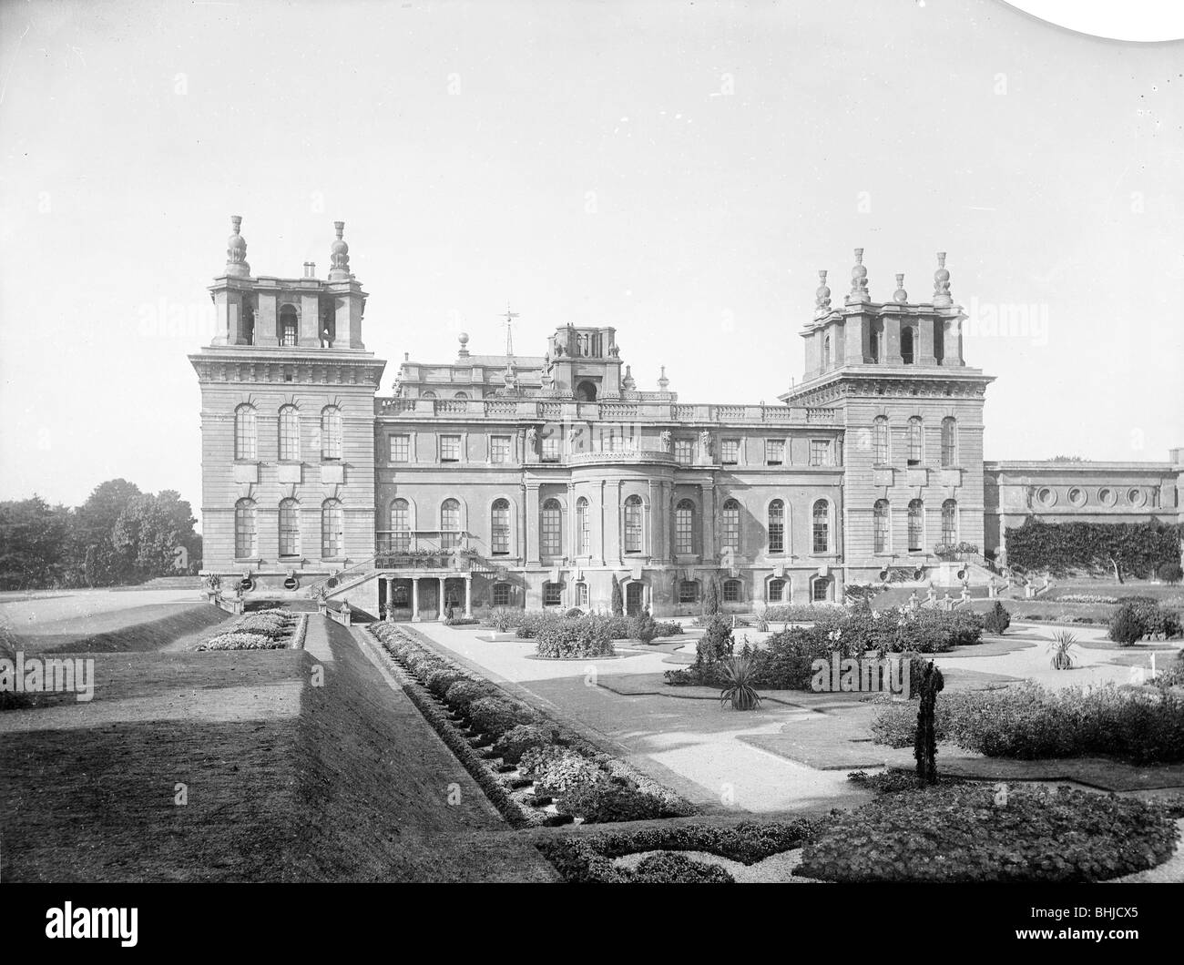England oxfordshire woodstock blenheim palace Black and White Stock