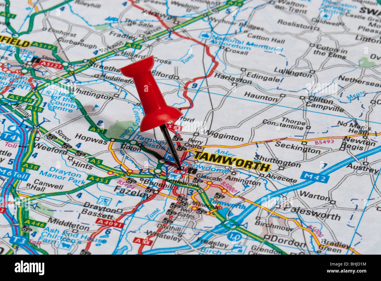 Map of tamworth uk hires stock photography and images Alamy