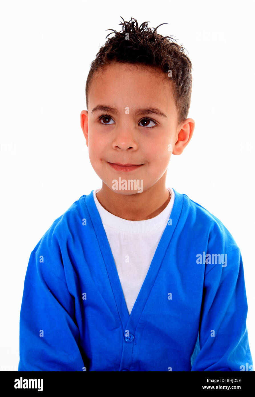 cute portrait of 6 year old boy Stock Photo