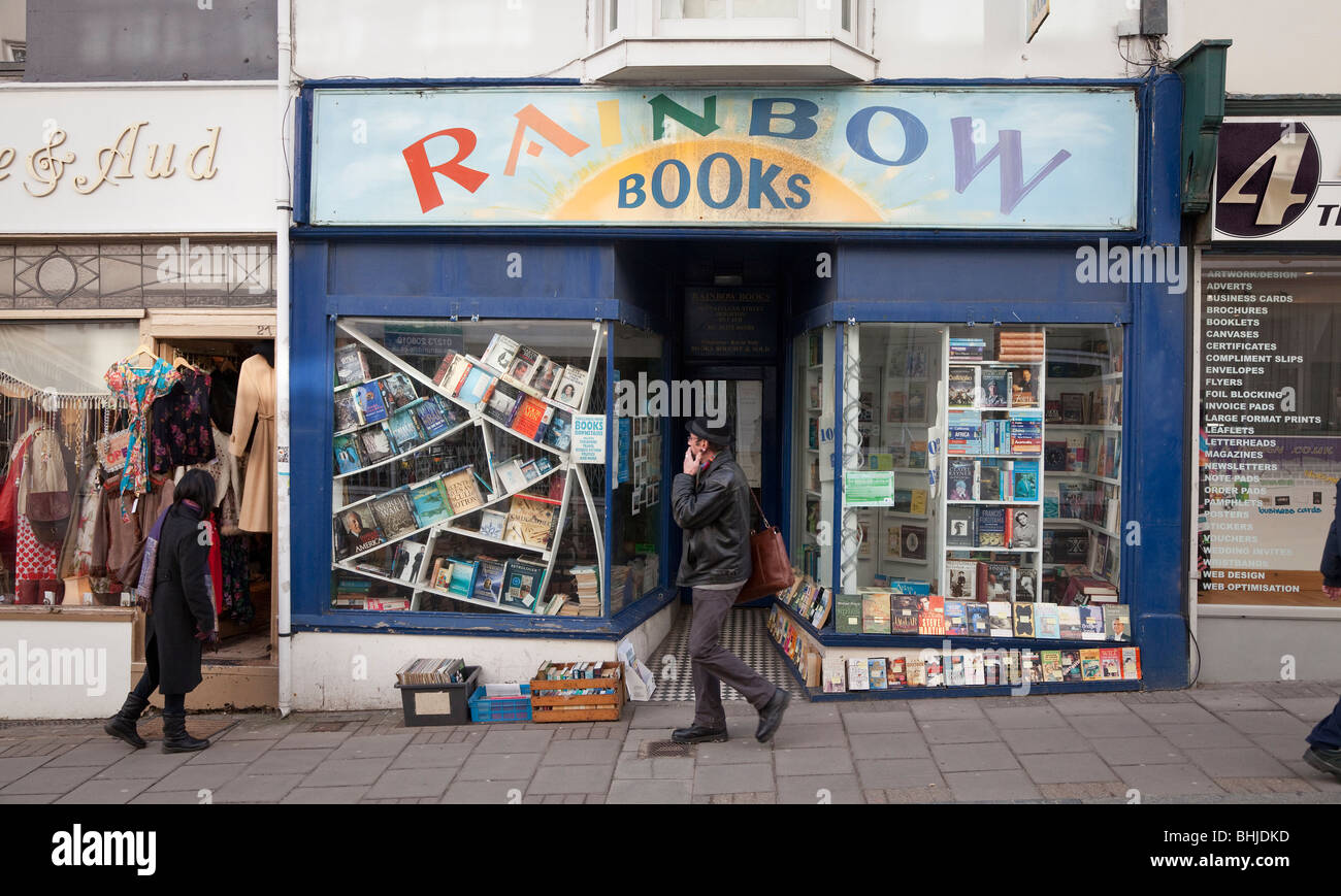 Rainbow bookshop Brighton Stock Photo