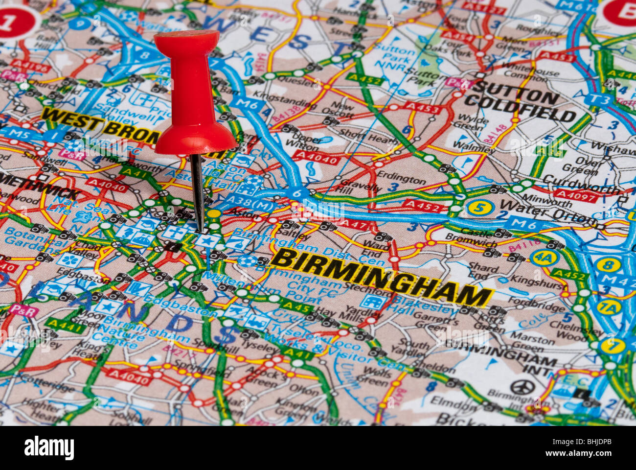 Street map Birmingham UK
