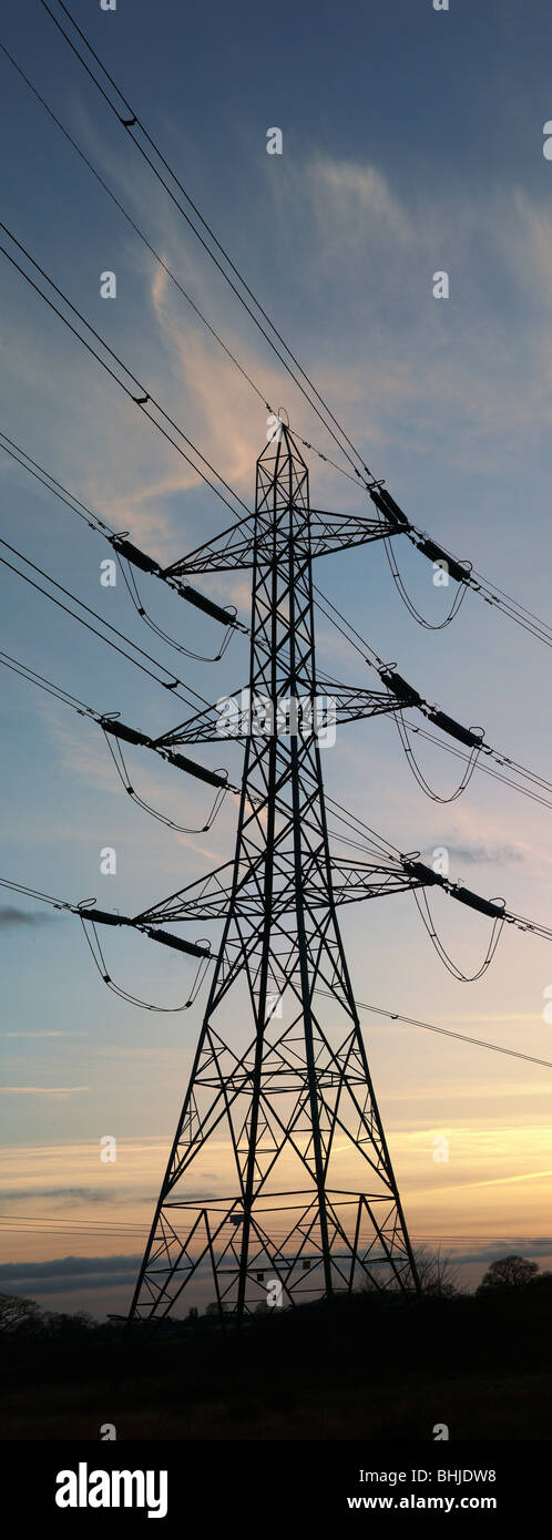 electricity pylons in the countryside Stock Photo - Alamy