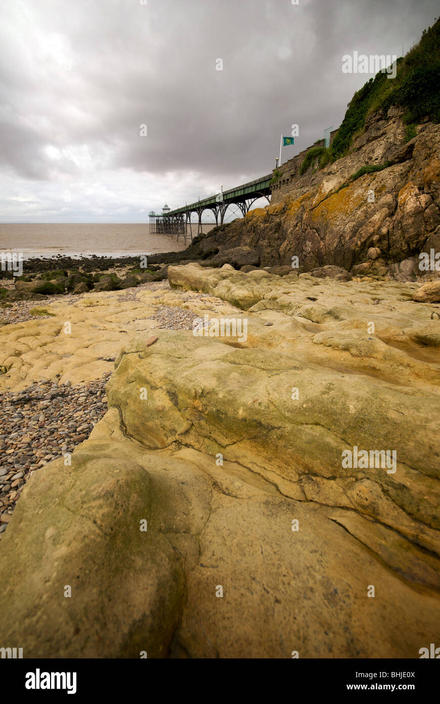 Clevedon North Somerset UK Beach Pier Sea Stock Photo Alamy