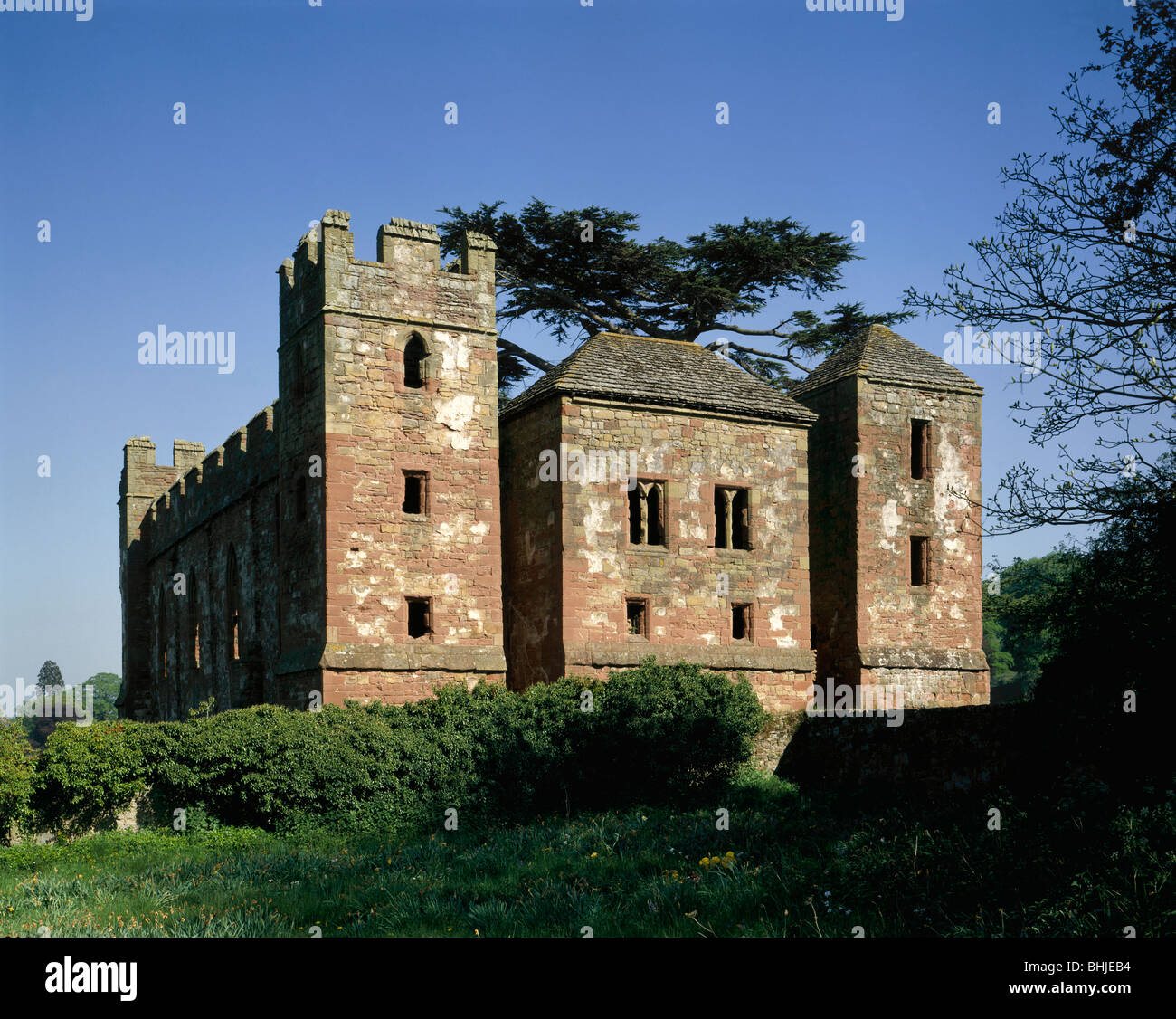 View from the west, Acton Burnell Castle, Shropshire, 1990. Artist: Unknown Stock Photo