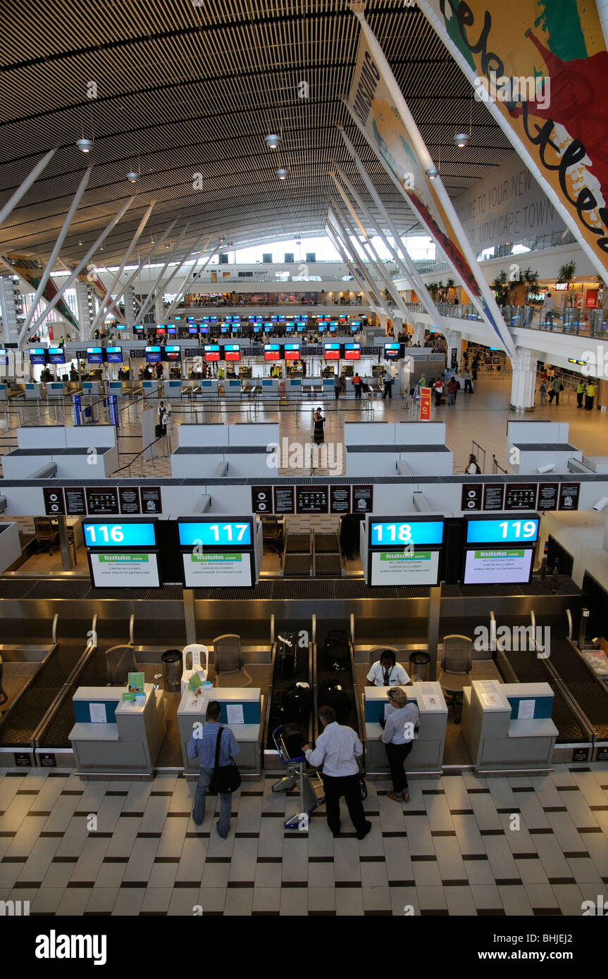Passengers at Kulula airline check in desks Cape Town International