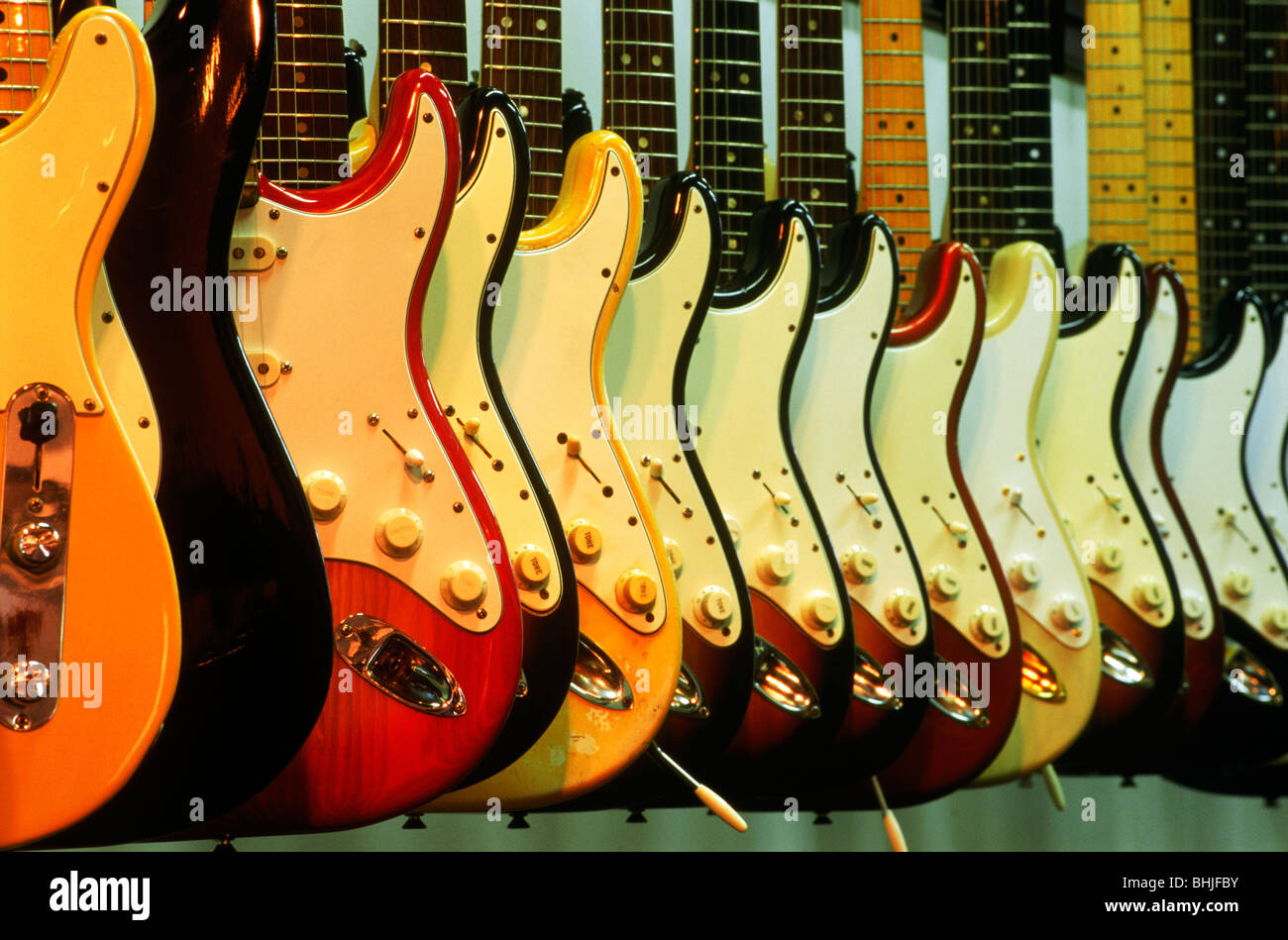 Guitars In Music Shop High Resolution Stock Photography and Images - Alamy