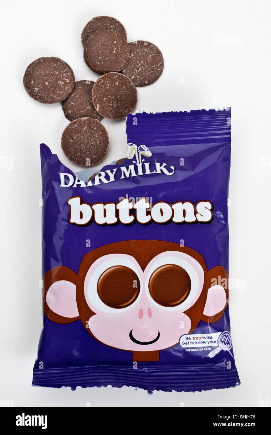 Packet Of White Chocolate Buttons Hi res Stock Photography And Images 