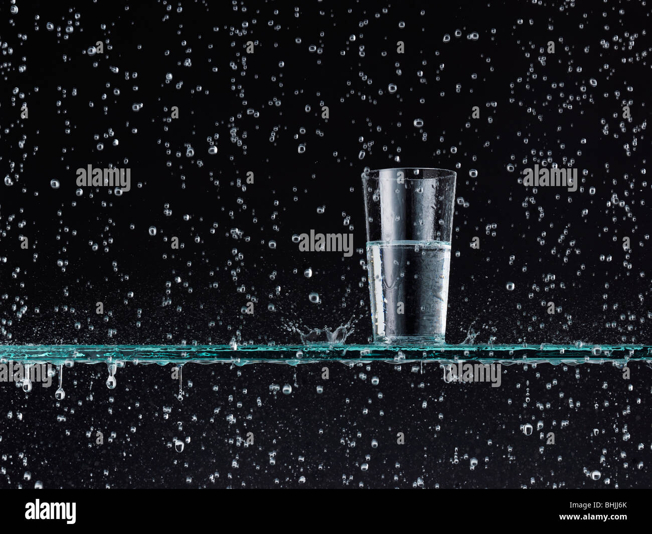 Collecting rainwater Stock Photo