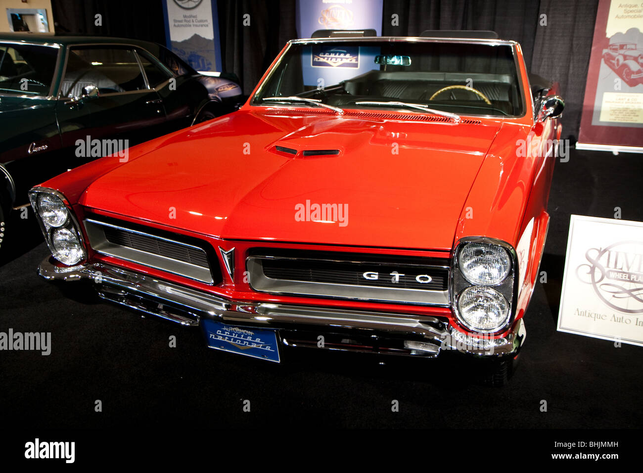 Red 1965 Pontiac Convertible GTO Stock Photo