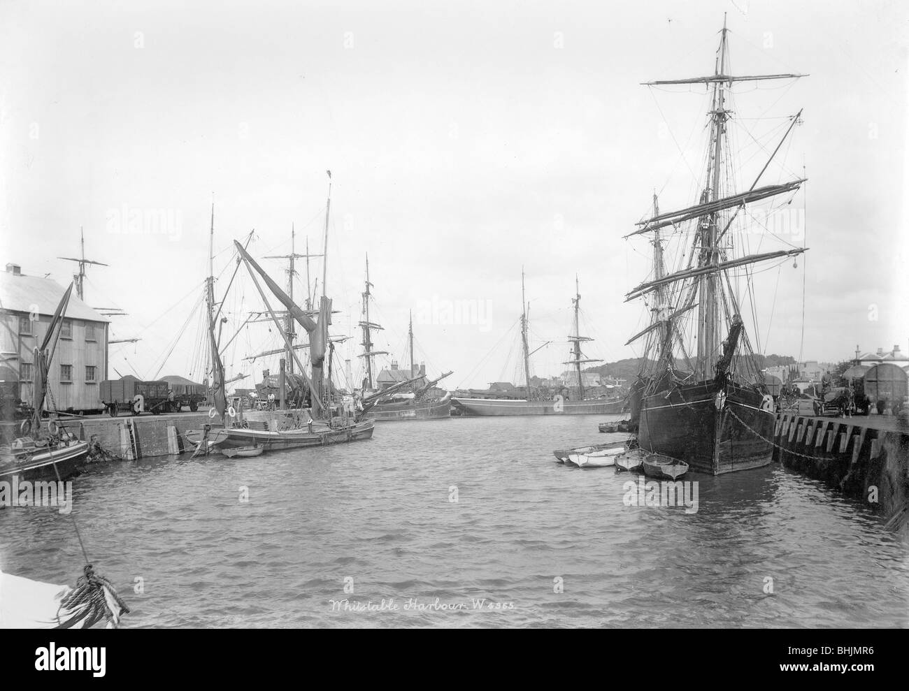 Whitstable Harbour, Kent, 1890-1910. Artist: Unknown Stock Photo