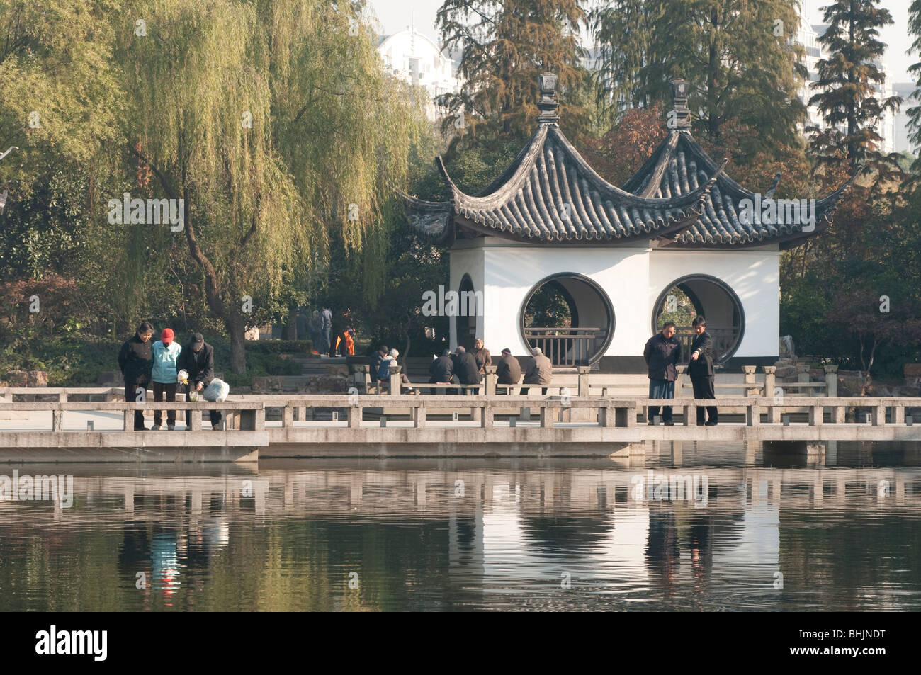 Red Plum Park, Changzhou, Jiangsu province, China, Asia Stock Photo