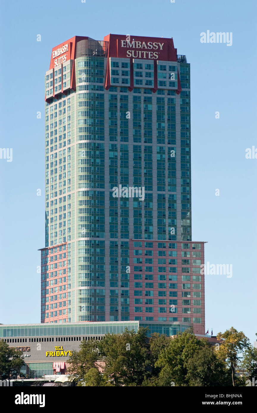 Embassy suites hotel in Niagara Falls, Ontario, Canada as seen from the