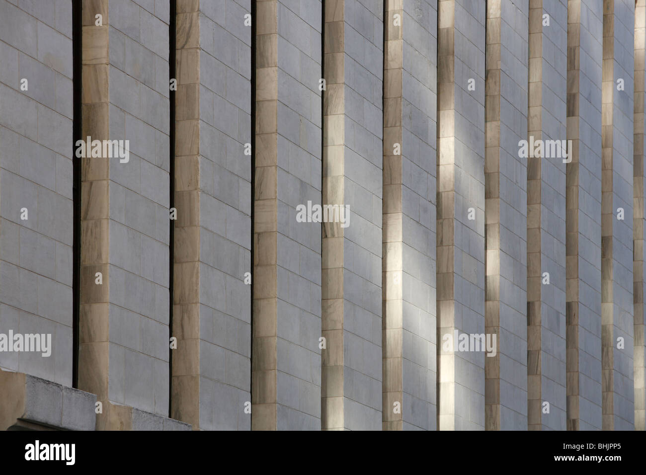 facade of New York City library Stock Photo