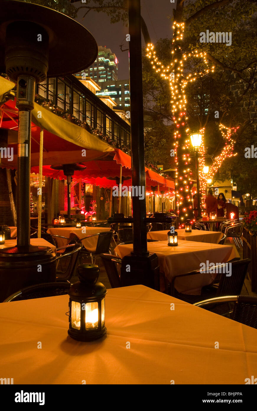 Restaurants with outdoor dining in Shanghai, China, Asia Stock Photo