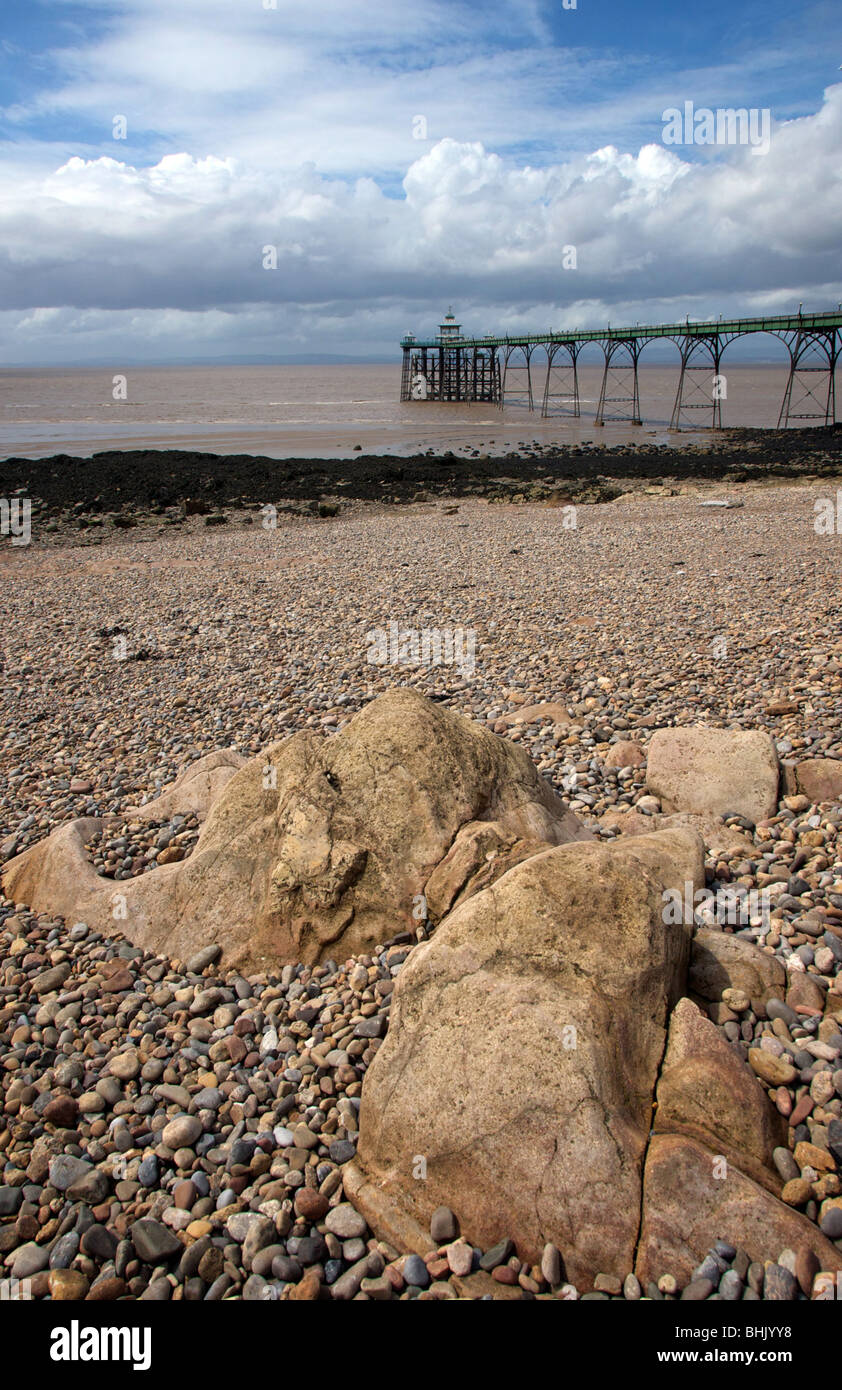 Clevedon North Somerset UK Beach Pier Sea Stock Photo - Alamy