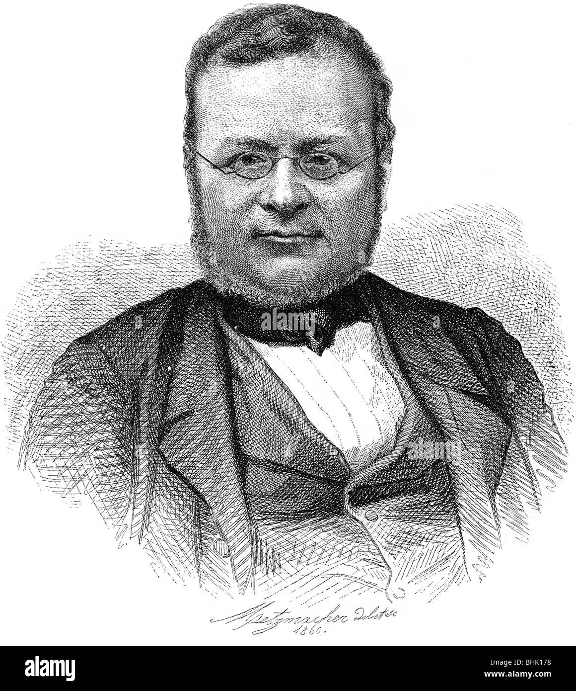 Cavour, Camillo, Count of, 10.8.1810 - - 6.6.1861, Italian politician, Prime Minster of the Kingdom of Sardinia 1852 - 1859 and 1860 - 1861, portrait, wood engraving by Metzmacher, 1860, , Stock Photo