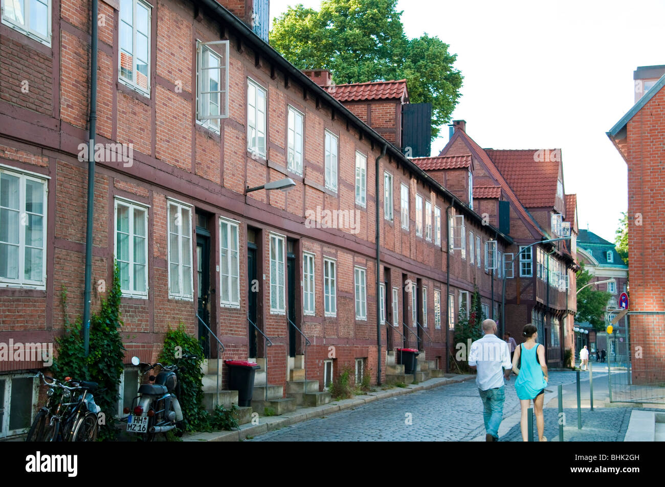 Fachwerkhaeuser Baeckerbreitergang, Hamburg, Deutschland | timber framde houses in Baeckerbreitergang, Hamburg, Germany Stock Photo