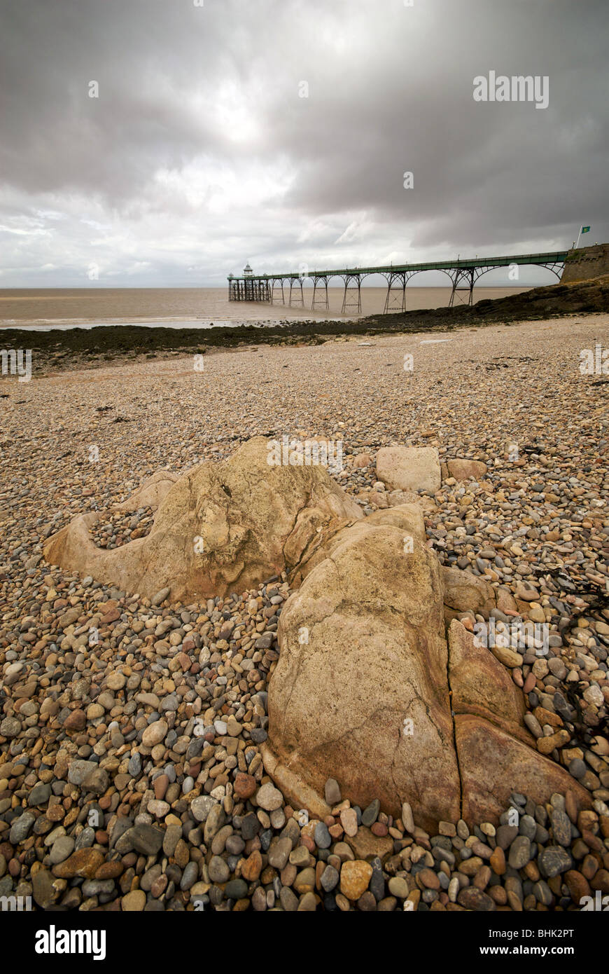 Clevedon North Somerset UK Beach Pier Sea Stock Photo Alamy
