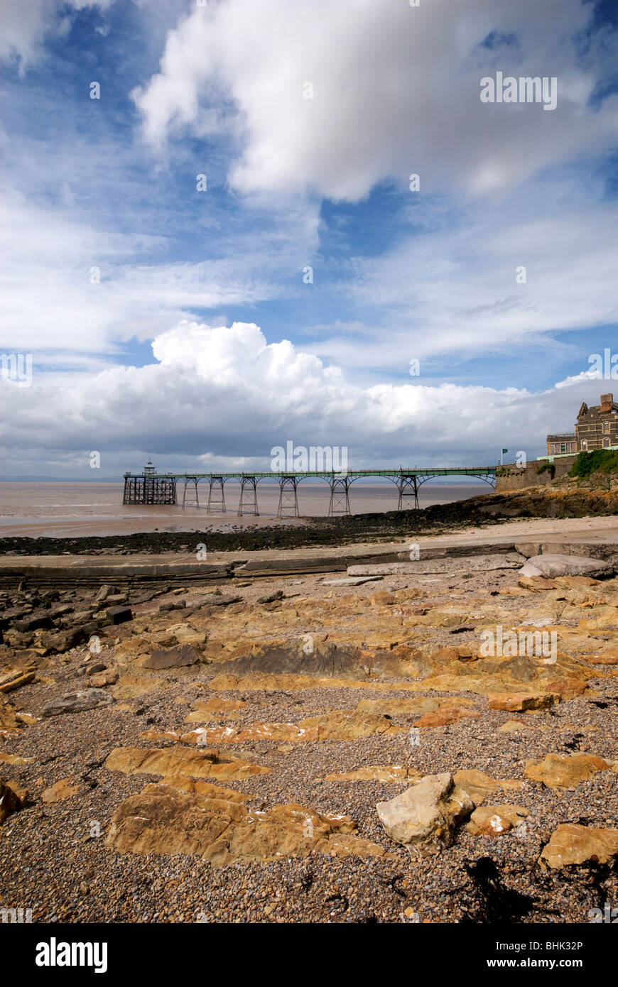 Clevedon North Somerset UK Beach Pier Sea Stock Photo - Alamy