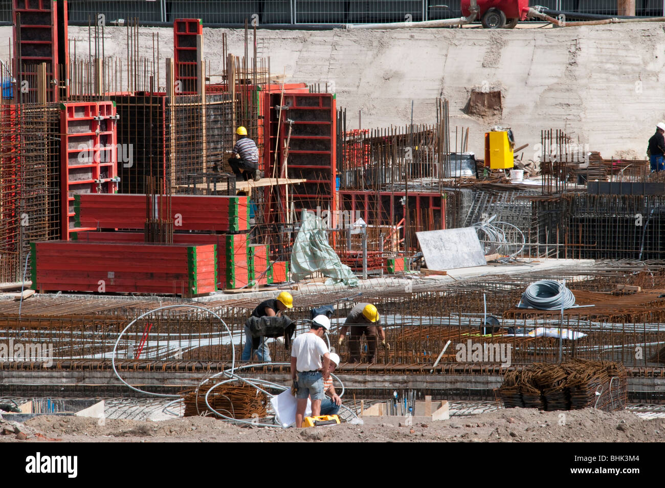 Fundamentbau, Baustelle Hafencity, Hamburg, Deutschland | construction works Harbour City, Hamburg, Germany Stock Photo