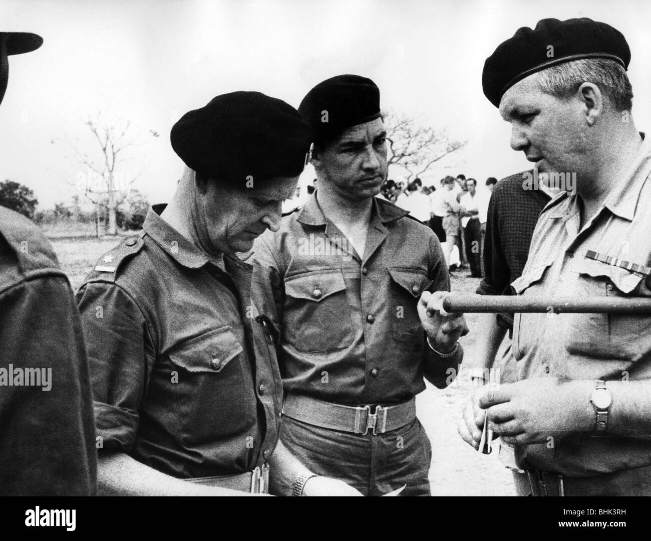 geography / travel, Congo, events, Simba uprising 1964 - 1965,  mercenaries, Major Micheal 'Mad Mike' Hoare and Sergeant Major Jack Carton-Barber, September 1964, , Stock Photo