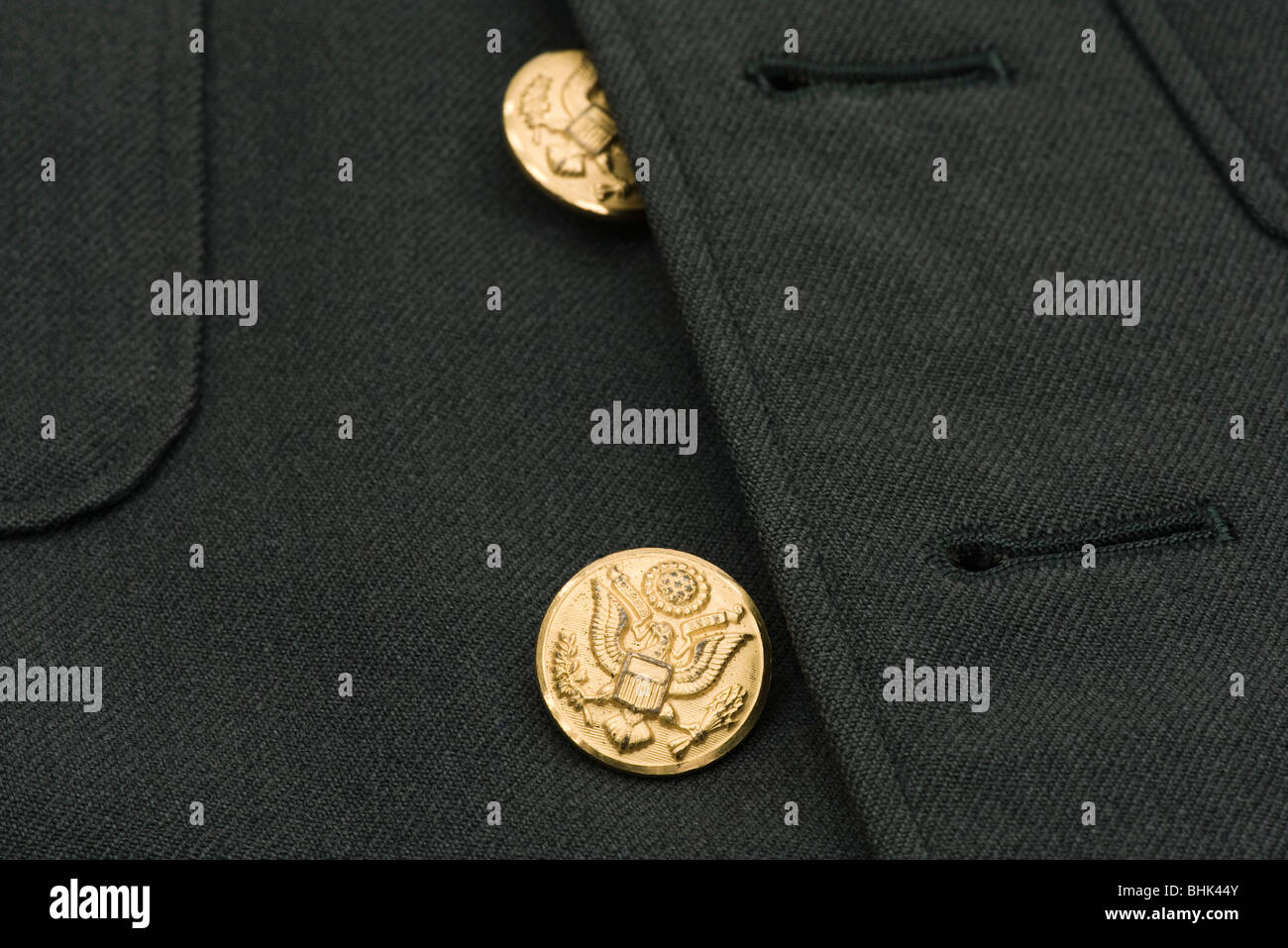 Brass buttons of military dress uniform jacket Stock Photo Alamy