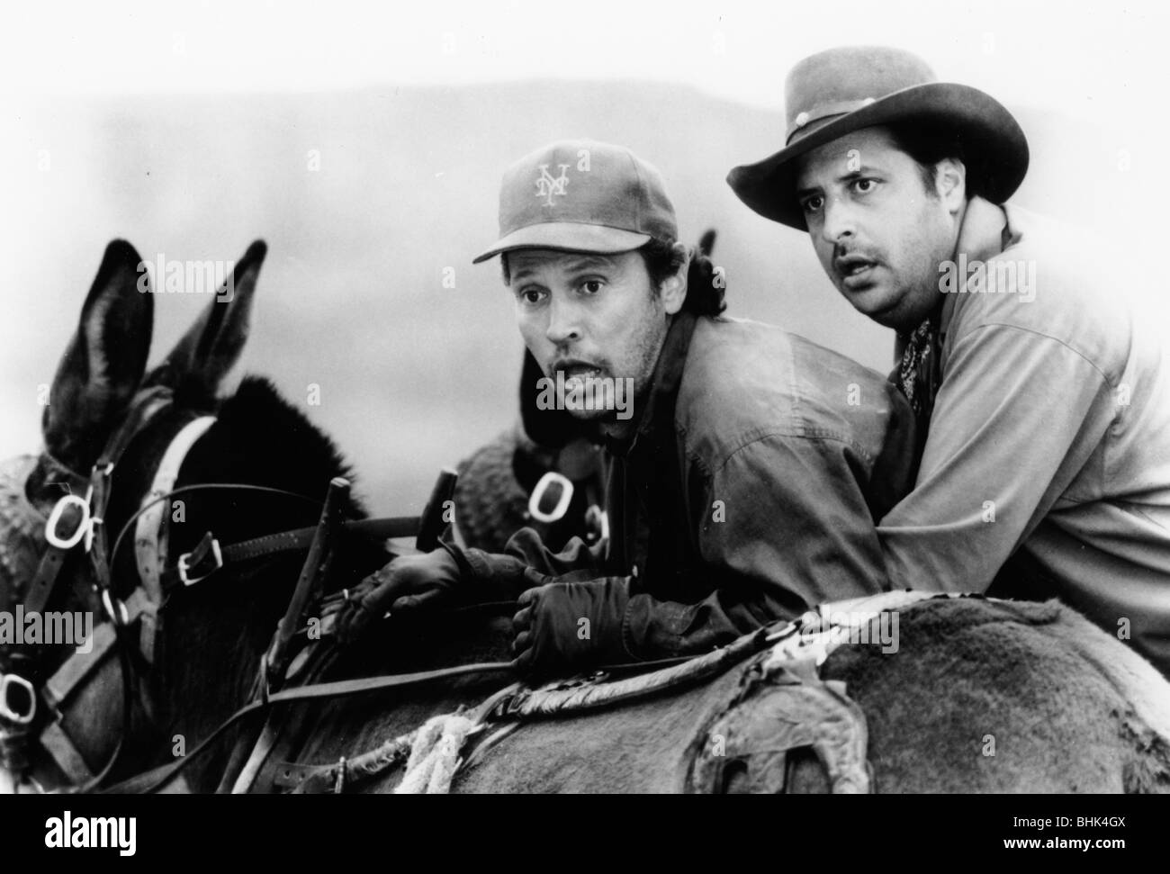 Billy Crystal (1947- ) and John Lovitz, American actors, 1993. Artist: Unknown Stock Photo