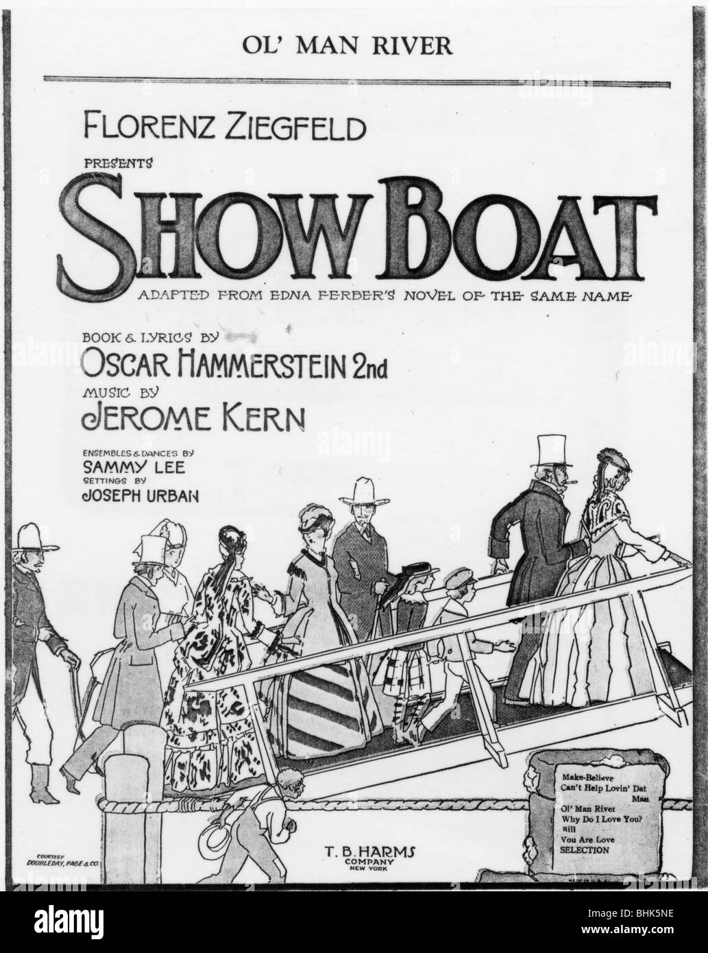 Poster for the musical 'Showboat', opened 1927. Artist: Unknown Stock Photo  - Alamy