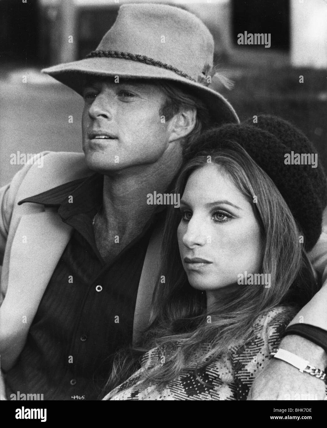 Barbara Streisand (1942-), American singer and actress with Robert Redford (1937-), 1973. Artist: Unknown Stock Photo