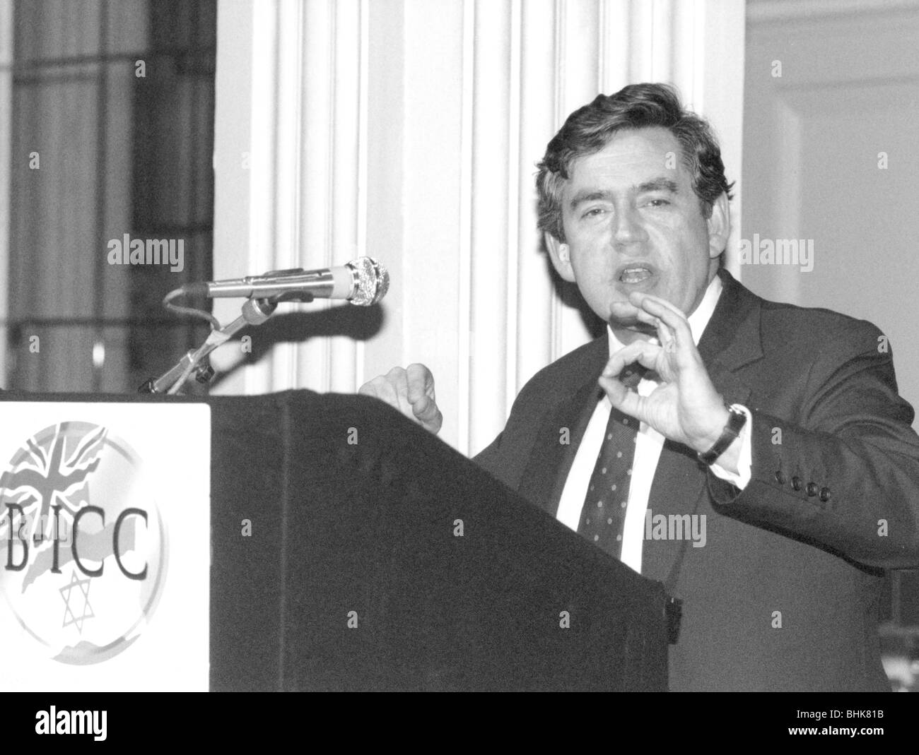 Gordon Brown, Chancellor of the Exchequer, 1998. Artist: Sidney Harris Stock Photo