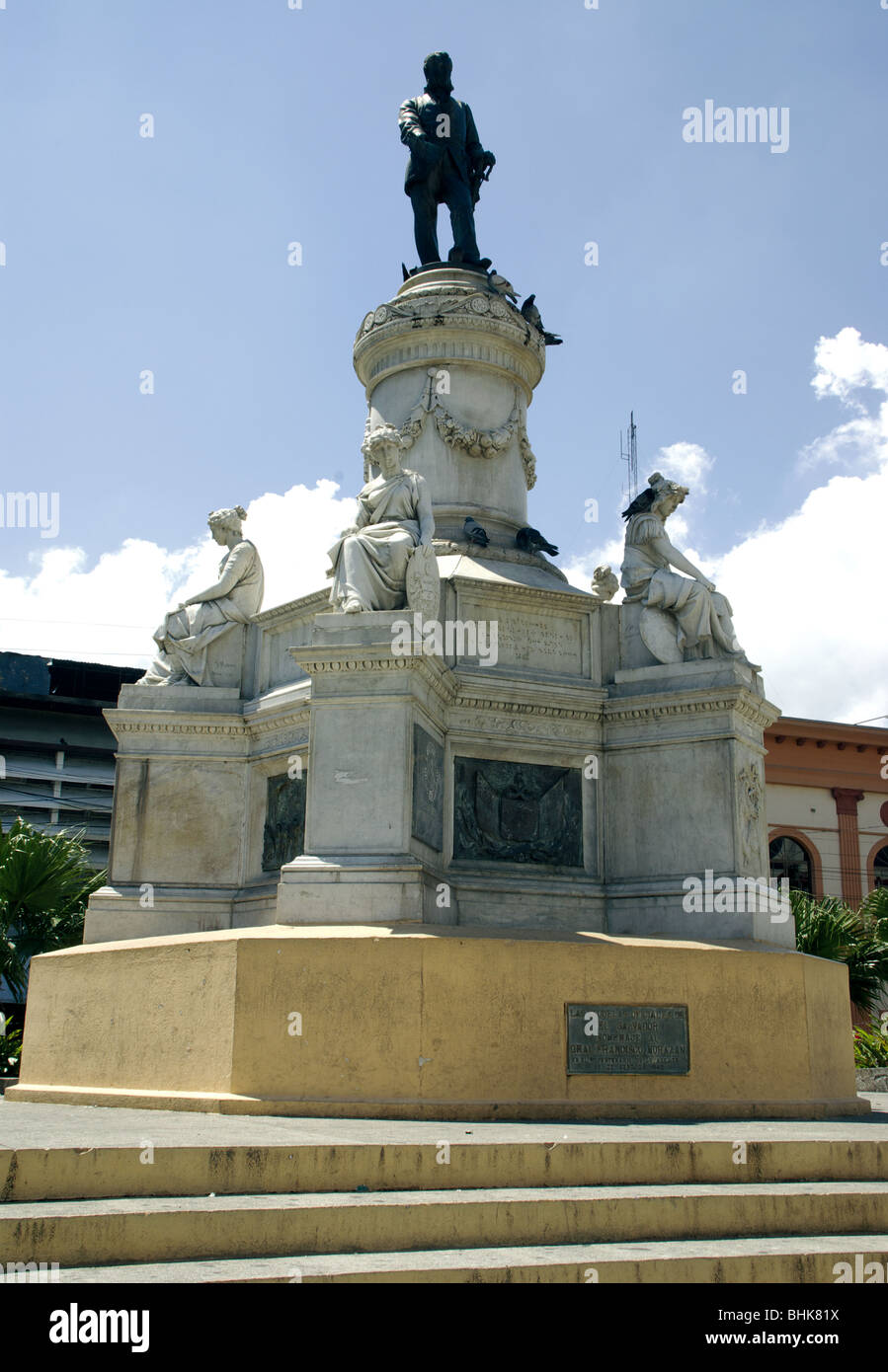 El Salvador. San Salvador city. Monument to Francisco Morazán. Stock Photo