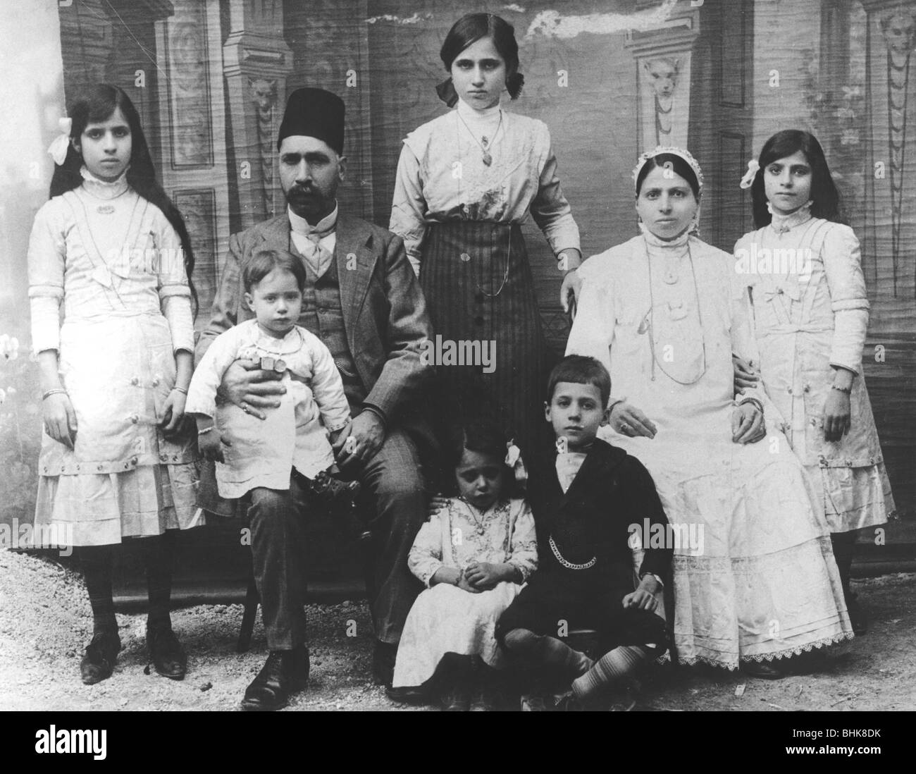 Jewish family in Baghdad, 1912. Artist: Unknown Stock Photo